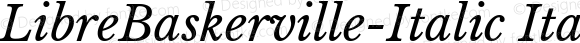 LibreBaskerville-Italic Italic