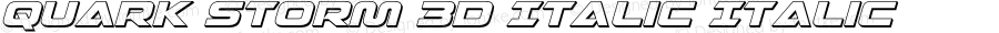 Quark Storm 3D Italic Italic Version 1.0; 2013