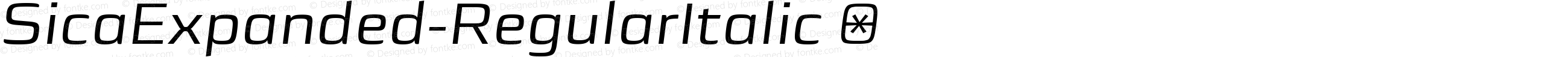 ☞Sica Expanded Regular Italic