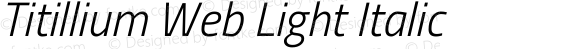 Titillium WebLight Italic