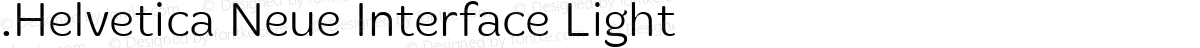 .Helvetica Neue Interface Light