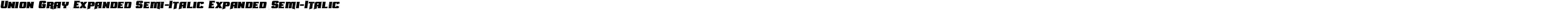 Union Gray Expanded Semi-Italic Expanded Semi-Italic