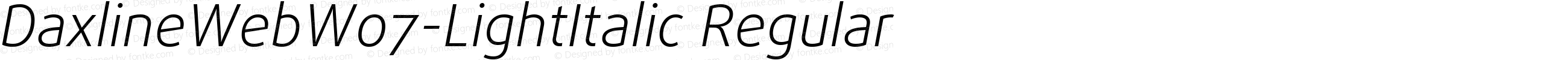 DaxlineWebW07-LightItalic Regular