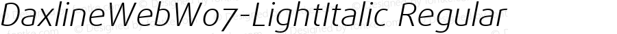 DaxlineWebW07-LightItalic Regular