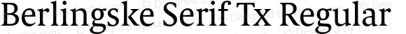 Berlingske Serif Tx Regular
