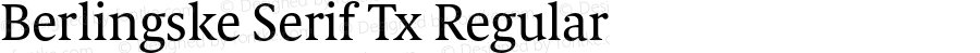 Berlingske Serif Tx Regular