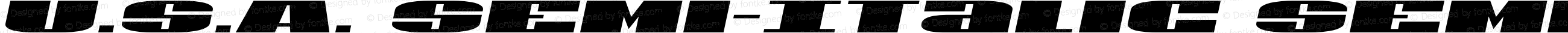 U.S.A. Semi-Italic Semi-Italic