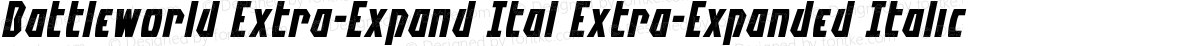 Battleworld Extra-Expand Ital Extra-Expanded Italic