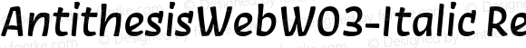 AntithesisWebW03-Italic Regular