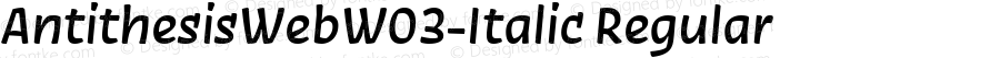 AntithesisWebW03-Italic Regular Version 7.504