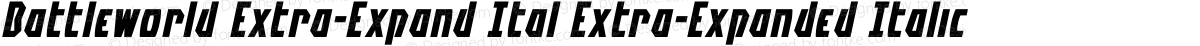 Battleworld Extra-Expand Ital Extra-Expanded Italic