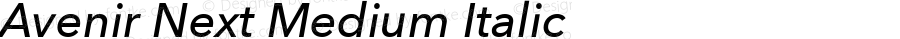 Avenir Next Medium Italic