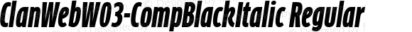 ClanWebW03-CompBlackItalic Regular