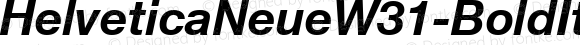 Helvetica Neue W31 BoldItalic