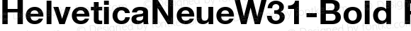 HelveticaNeueW31-Bold Regular