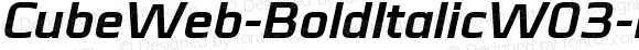 CubeWeb-BoldItalicW03-Rg Regular