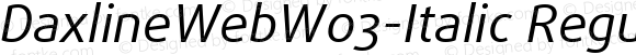 DaxlineWeb W03 Italic