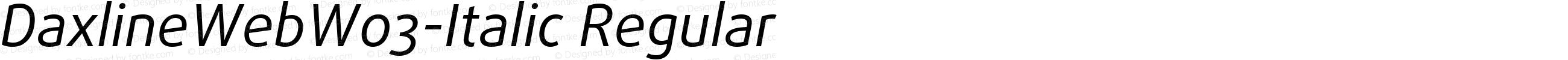 DaxlineWeb W03 Italic