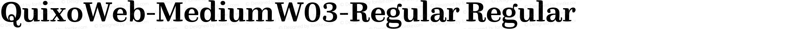 QuixoWeb-MediumW03-Regular Regular