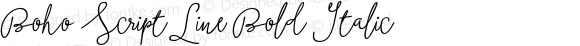 Boho Script Line Bold Italic