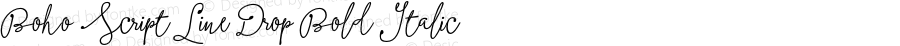 Boho Script Line Drop Bold Italic