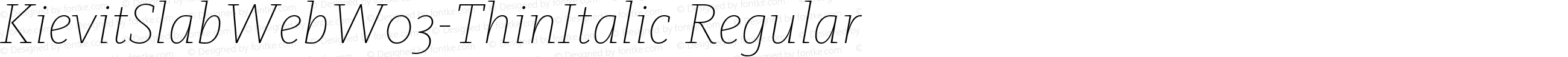 KievitSlabWeb W03 ThinItalic