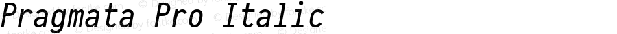 Pragmata Pro Italic