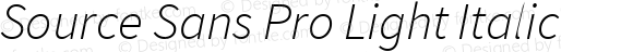 Source Sans Pro Light Italic