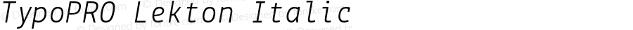 TypoPRO Lekton-Italic