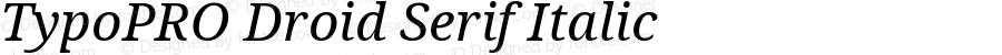 TypoPRO Droid Serif Italic