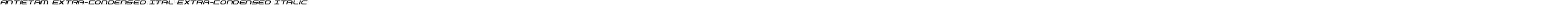 Antietam Extra-Condensed Ital Extra-Condensed Italic