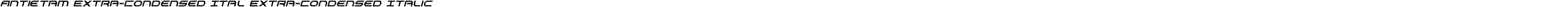 Antietam Extra-Condensed Ital Extra-Condensed Italic