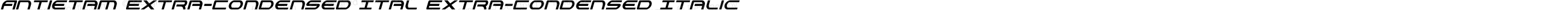 Antietam Extra-Condensed Ital Extra-Condensed Italic