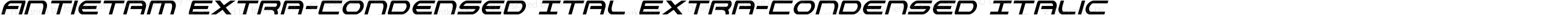 Antietam Extra-Condensed Ital Extra-Condensed Italic