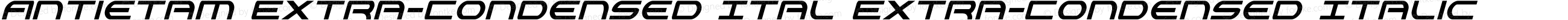 Antietam Extra-Condensed Ital Extra-Condensed Italic