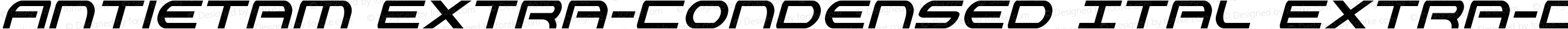 Antietam Extra-Condensed Ital Extra-Condensed Italic