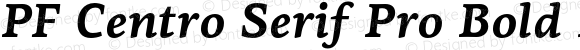 PF Centro Serif Pro Bold Italic