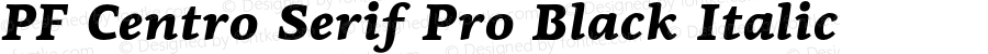 PF Centro Serif Pro Black Italic