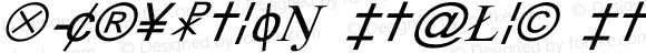 X-Cryption Italic Italic
