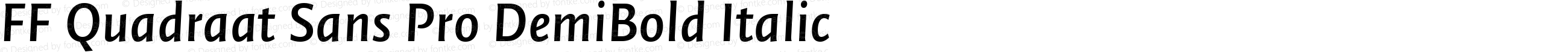 FF Quadraat Sans Pro DemiBold Italic