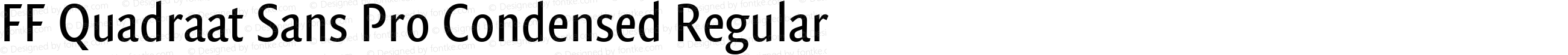 FF Quadraat Sans Pro Condensed Regular