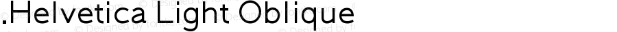 .Helvetica Light Oblique