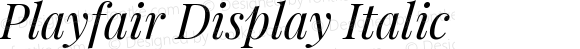 Playfair Display Italic