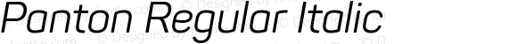 Panton Regular Italic