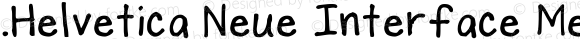 .Helvetica Neue Interface Medium Italic