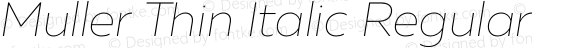 Muller Thin Italic Regular