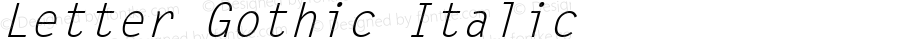 Letter Gothic Italic