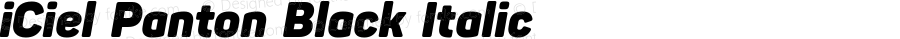 iCiel Panton Black Italic Version 1.00 February 7, 2015, initial release