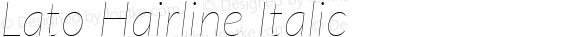 Lato Hairline Italic