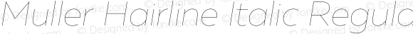 Muller Hairline Italic Regular